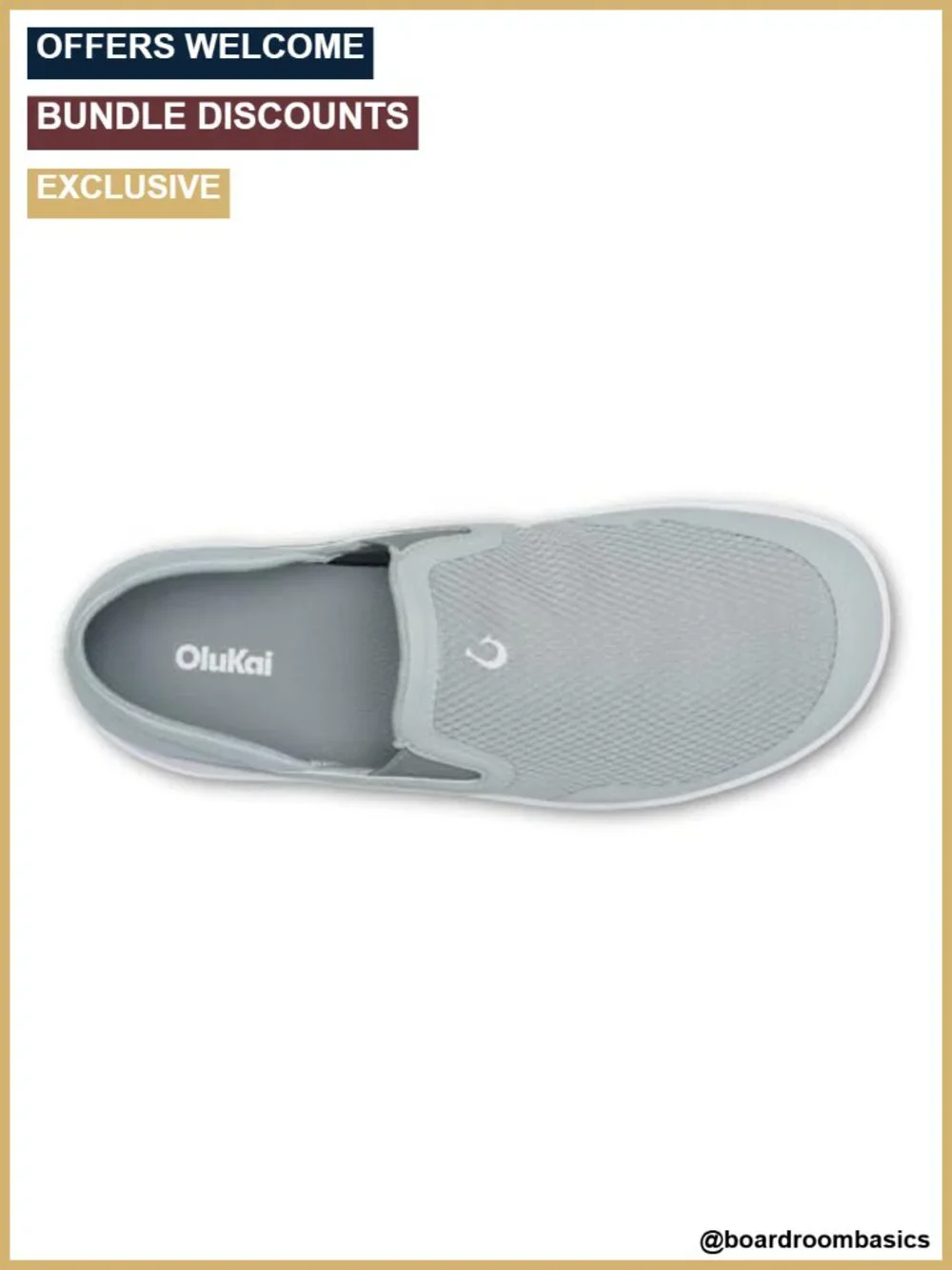 OluKai Moku Slip-On Men's Boat Shoes, Enhanced Grip & Traction